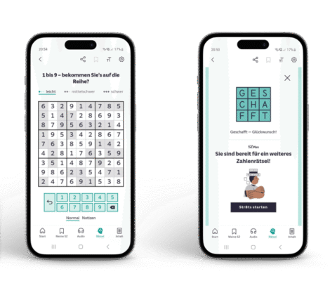 Screenshots der SZ-Rätselwelt