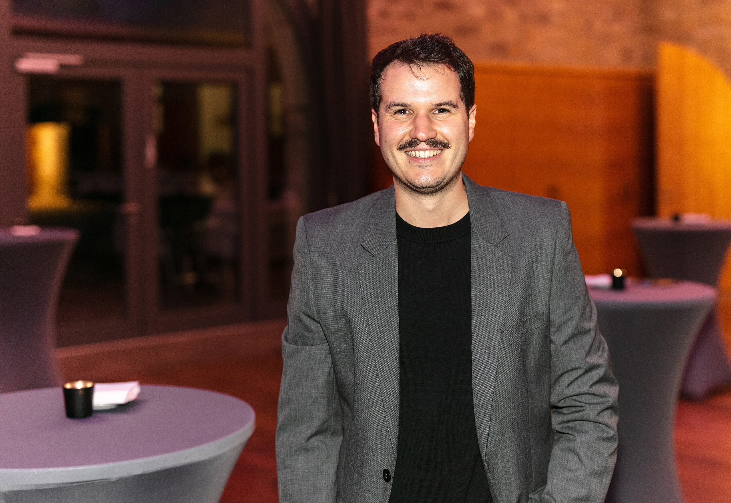 Manuel Scholze bei einer Abendveranstaltunf