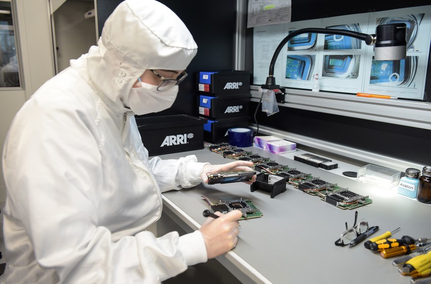 Precision work takes place in the clean room
